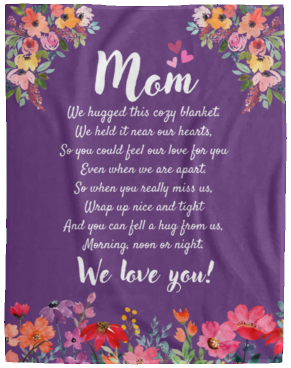 Mom Flower Blanket Mother's Day Gift