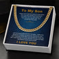 To My Son | Cuban Link Chain