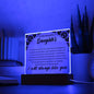 To My Beautiful Daughter | Square Acrylic Plaque