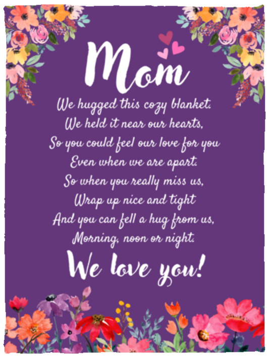 Mom Flower Blanket Mother's Day Gift