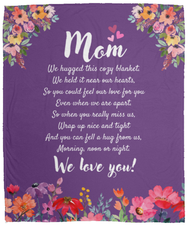 Mom Flower Blanket Mother's Day Gift